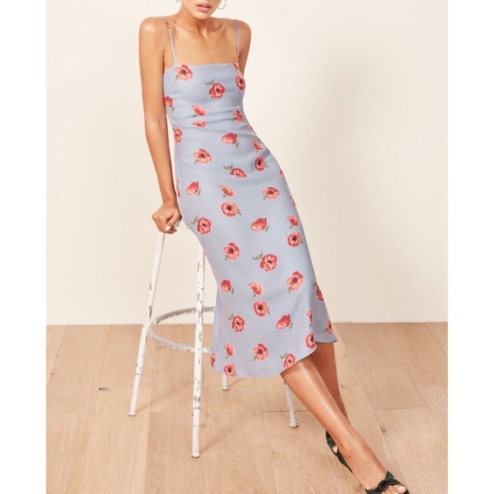 Reformation Rosaly Lola Midi Dress